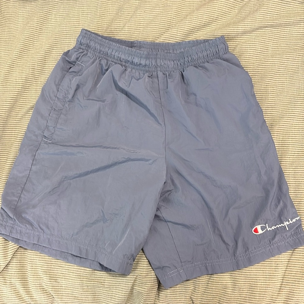 Champion Blue Nylon Athletic Shorts
